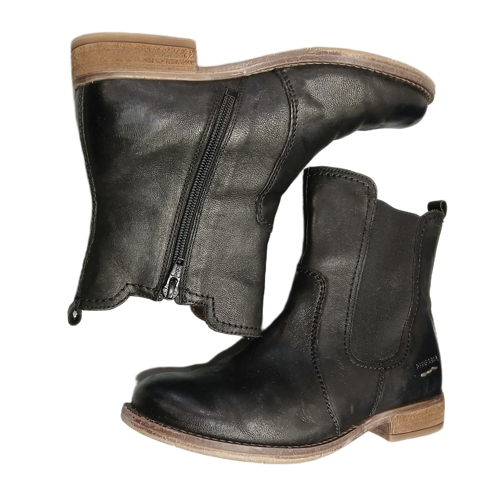 Josef Seibel Sienna 80 Chelsea Boots Womens Size 5.5 Black Round Toe Side Zip